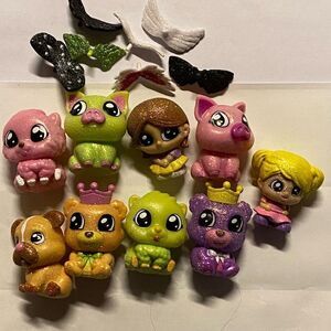 Tic Tac Toys XOXO Blip Friends Glitter Figures Lot Of 9
